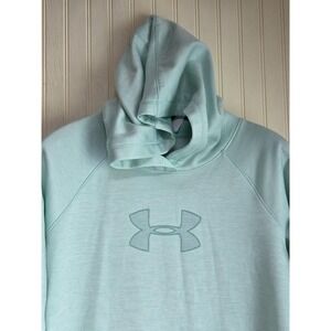 Under Armour Hoodie Womens Medium Blue ColdGear Storm 1 Water Resistant Pullover